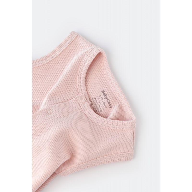 Fashion, accesorii si bijuterii - Copii - Imbracaminte copii - Salopete copii - Salopeta fara maneci si pantaloni scurti - 100% bumbac organic - Roz, BabyCosy (Marime: 12-18 Luni) - Infinity.ro