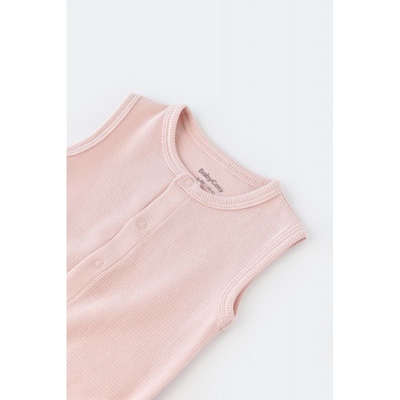 Fashion, accesorii si bijuterii - Copii - Imbracaminte copii - Salopete copii - Salopeta fara maneci si pantaloni scurti - 100% bumbac organic - Roz, BabyCosy (Marime: 12-18 Luni) - Infinity.ro
