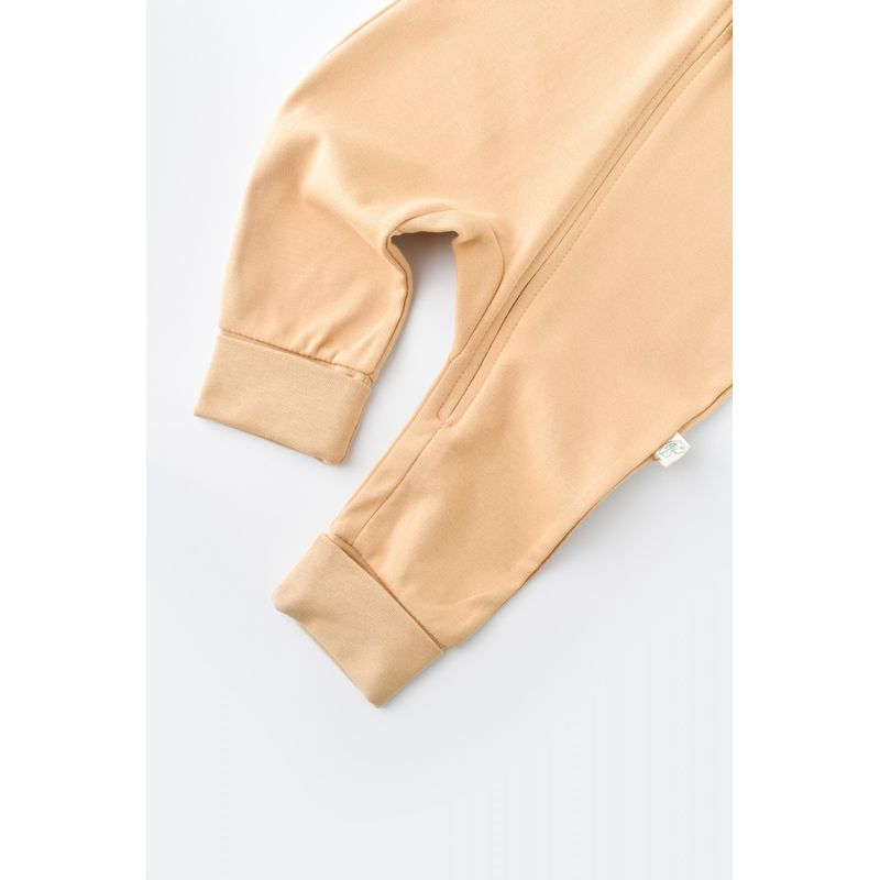 Fashion, accesorii si bijuterii - Copii - Imbracaminte copii - Salopete copii - Salopeta cu fermoar cu maneca lunga si pantaloni lungi - 100%bumbac organic - Mustar, BabyCosy (Marime: 9-12 luni) - Infinity.ro