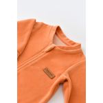 Fashion, accesorii si bijuterii - Copii - Imbracaminte copii - Salopete copii - Salopeta cu maneca lunga si fermoar din 80%bumbac organic si 20% poliester - Portocaliu, BabyCosy (Marime: 9-12 luni) - Infinity.ro