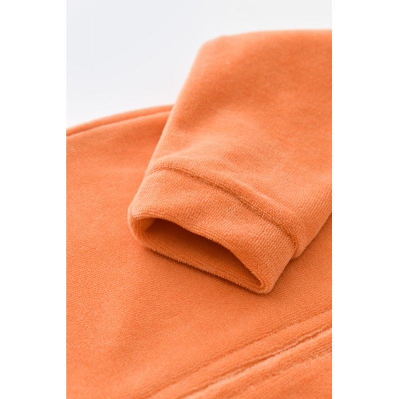 Fashion, accesorii si bijuterii - Copii - Imbracaminte copii - Salopete copii - Salopeta cu maneca lunga si fermoar din 80%bumbac organic si 20% poliester - Portocaliu, BabyCosy (Marime: 9-12 luni) - Infinity.ro