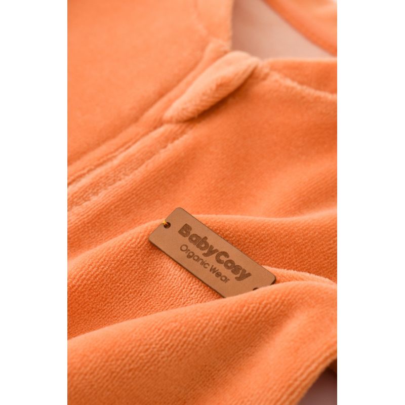 Fashion, accesorii si bijuterii - Copii - Imbracaminte copii - Salopete copii - Salopeta cu maneca lunga si fermoar din 80%bumbac organic si 20% poliester - Portocaliu, BabyCosy (Marime: 9-12 luni) - Infinity.ro