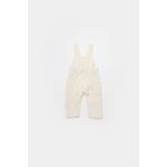Fashion, accesorii si bijuterii - Copii - Imbracaminte copii - Salopete copii - Salopeta de vara cu buzunare din muselina, BabyCosy, 100% bumbac organic, ecru (Marime: 3-6 Luni) - Infinity.ro