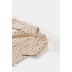 Fashion, accesorii si bijuterii - Copii - Imbracaminte copii - Salopete copii - Salopeta cu fermoar si buline Girafa, BabyCosy, 100% bumbac organic, Mink (Marime: 18-24 Luni) - Infinity.ro