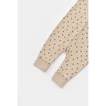 Fashion, accesorii si bijuterii - Copii - Imbracaminte copii - Salopete copii - Salopeta cu fermoar si buline Girafa, BabyCosy, 100% bumbac organic, Mink (Marime: 18-24 Luni) - Infinity.ro