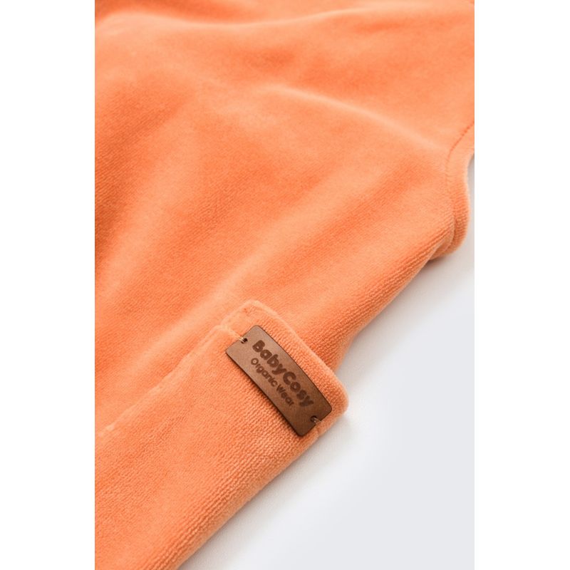 Fashion, accesorii si bijuterii - Copii - Imbracaminte copii - Salopete copii - Salopeta Velvet cu bretele din 80%bumbac organic si 20% poliester - Portocaliu, BabyCosy (Marime: 18-24 Luni) - Infinity.ro