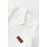 Fashion, accesorii si bijuterii - Copii - Imbracaminte copii - Salopete copii - Salopeta cu maneca lunga si fermoar din 80%bumbac organic si 20% poliester - Ecru, BabyCosy (Marime: 9-12 luni) - Infinity.ro