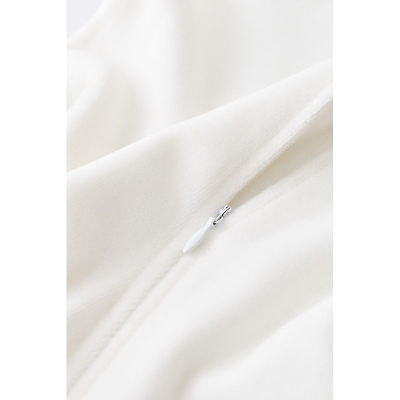 Fashion, accesorii si bijuterii - Copii - Imbracaminte copii - Salopete copii - Salopeta cu maneca lunga si fermoar din 80%bumbac organic si 20% poliester - Ecru, BabyCosy (Marime: 9-12 luni) - Infinity.ro