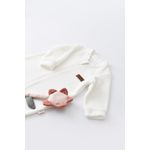 Fashion, accesorii si bijuterii - Copii - Imbracaminte copii - Salopete copii - Salopeta cu maneca lunga si fermoar din 80%bumbac organic si 20% poliester - Ecru, BabyCosy (Marime: 9-12 luni) - Infinity.ro