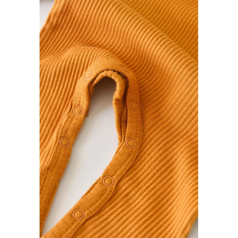 Fashion, accesorii si bijuterii - Copii - Imbracaminte copii - Salopete copii - Salopeta cu maneca lunga si pantaloni lungi din bumbac organic si modal - Mustar BabyCosy (Marime: 3-6 Luni) - Infinity.ro