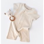 Fashion, accesorii si bijuterii - Copii - Imbracaminte copii - Salopete copii - Salopeta cu pantaloni scurti - 100% bumbac organic - Stone, BabyCosy (Marime: 18-24 Luni) - Infinity.ro