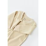 Fashion, accesorii si bijuterii - Copii - Imbracaminte copii - Salopete copii - Salopeta cu fermoar cu maneca lunga si pantaloni lungi - 100%bumbac organic - Crem, BabyCosy (Marime: 9-12 luni) - Infinity.ro