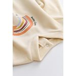Fashion, accesorii si bijuterii - Copii - Imbracaminte copii - Salopete copii - Salopeta Curcubeu cu maneca lunga si botosei din 80%bumbac organic si 20% poliester - Crem, BabyCosy (Marime: 6-9 luni) - Infinity.ro