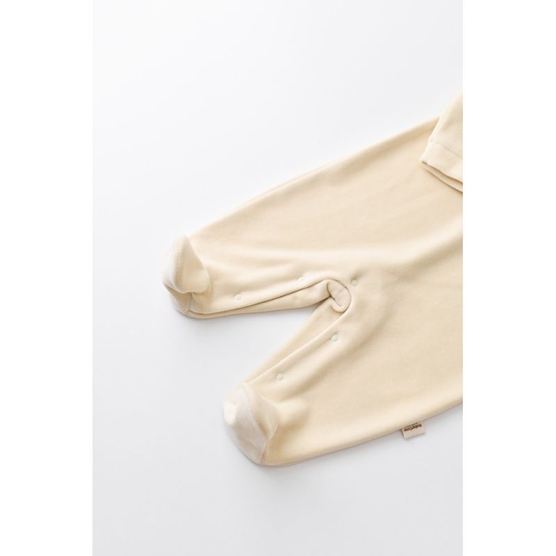 Fashion, accesorii si bijuterii - Copii - Imbracaminte copii - Salopete copii - Salopeta Curcubeu cu maneca lunga si botosei din 80%bumbac organic si 20% poliester - Crem, BabyCosy (Marime: 6-9 luni) - Infinity.ro