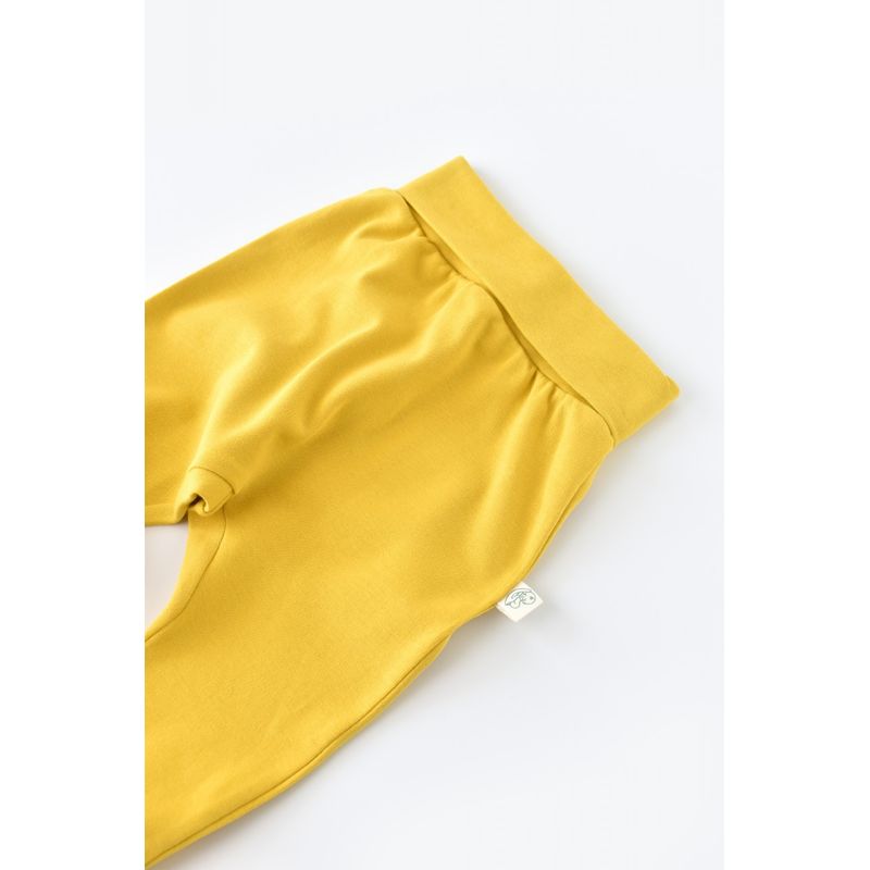 Fashion, accesorii si bijuterii - Copii - Imbracaminte copii - Pantaloni copii - Pantaloni Bebe Unisex din bumbac organic Galben deschis BabyCosy (Marime: 6-9 luni) - Infinity.ro