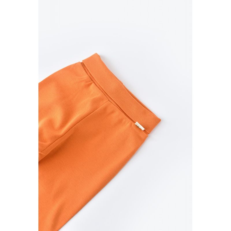 Fashion, accesorii si bijuterii - Copii - Imbracaminte copii - Pantaloni copii - Pantaloni cu Botosei - Bumbac organic Portocaliu BabyCosy (Marime: 6-9 luni) - Infinity.ro