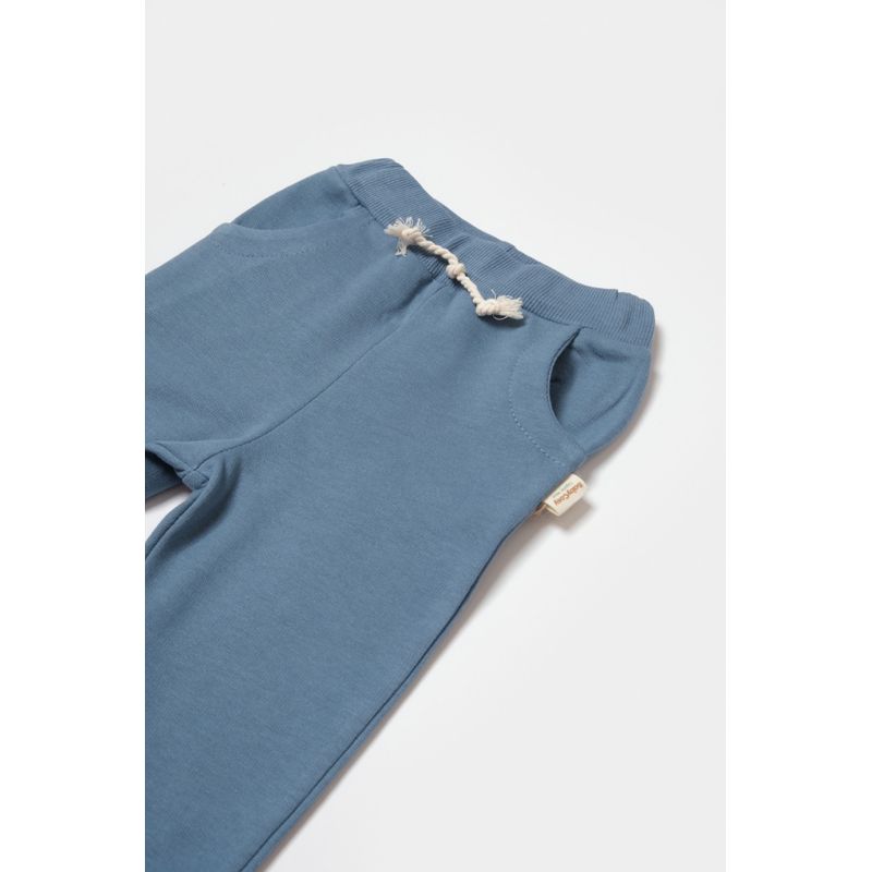 Fashion, accesorii si bijuterii - Copii - Imbracaminte copii - Pantaloni copii - Pantaloni lungi, Two thread, 100%bumbac organic - Indigo, BabyCosy (Marime: 18-24 Luni) - Infinity.ro