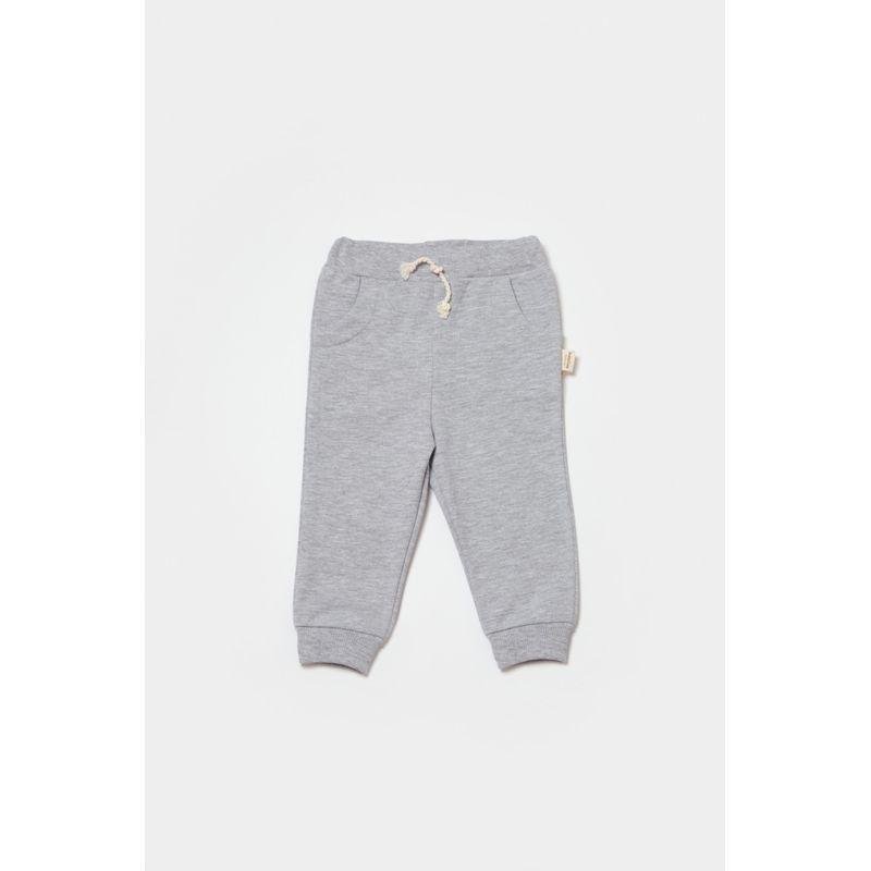 Fashion, accesorii si bijuterii - Copii - Imbracaminte copii - Pantaloni copii - Pantaloni lungi, Two thread, 100%bumbac organic - Gri, BabyCosy (Marime: 3-6 Luni) - Infinity.ro