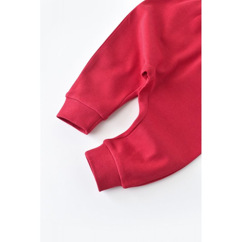 Fashion, accesorii si bijuterii - Copii - Imbracaminte copii - Pantaloni copii - Pantaloni Bebe Unisex din bumbac organic Rosu BabyCosy (Marime: 18-24 Luni) - Infinity.ro