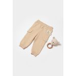 Fashion, accesorii si bijuterii - Copii - Imbracaminte copii - Pantaloni copii - Pantaloni cu buzunare laterale, Two thread, 100%bumbac organic - Stone, BabyCosy (Marime: 12-18 Luni) - Infinity.ro