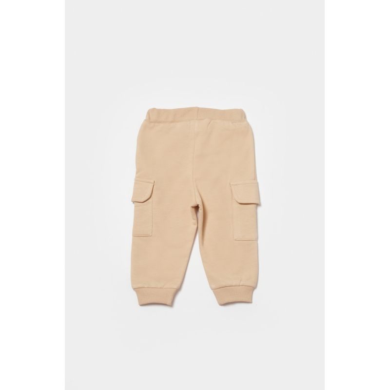 Fashion, accesorii si bijuterii - Copii - Imbracaminte copii - Pantaloni copii - Pantaloni cu buzunare laterale, Two thread, 100%bumbac organic - Stone, BabyCosy (Marime: 12-18 Luni) - Infinity.ro