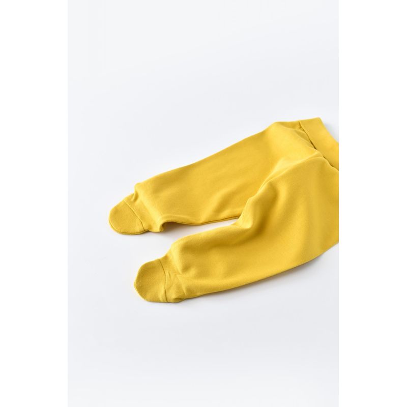 Fashion, accesorii si bijuterii - Copii - Imbracaminte copii - Pantaloni copii - Pantaloni cu Botosei - Bumbac organic Galben pal BabyCosy (Marime: 6-9 luni) - Infinity.ro