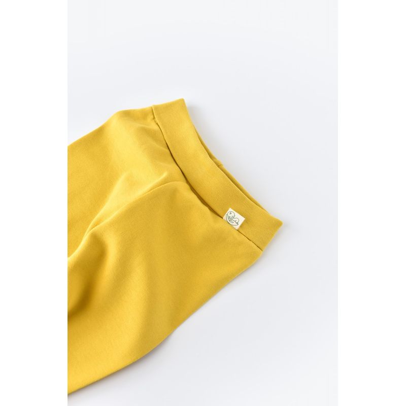 Fashion, accesorii si bijuterii - Copii - Imbracaminte copii - Pantaloni copii - Pantaloni cu Botosei - Bumbac organic Galben pal BabyCosy (Marime: 6-9 luni) - Infinity.ro