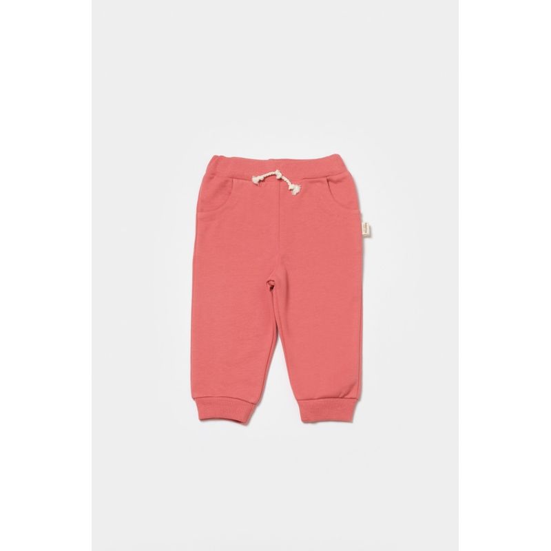 Fashion, accesorii si bijuterii - Copii - Imbracaminte copii - Pantaloni copii - Pantaloni lungi, Two thread, 100%bumbac organic - Rose, BabyCosy (Marime: 12-18 Luni) - Infinity.ro