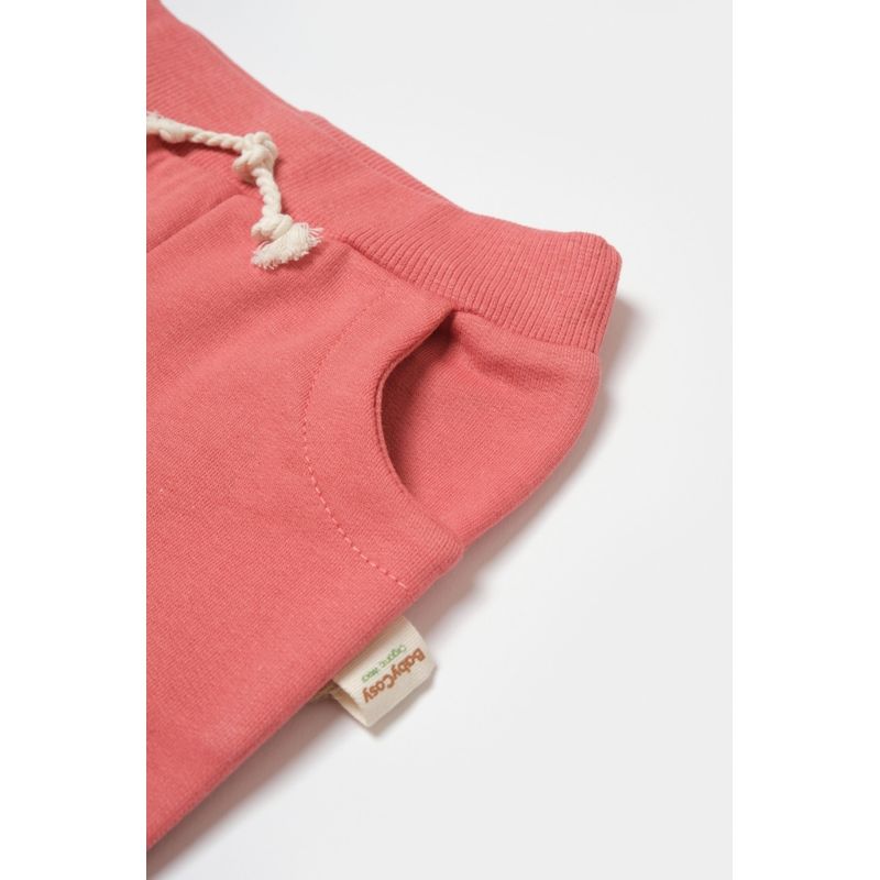 Fashion, accesorii si bijuterii - Copii - Imbracaminte copii - Pantaloni copii - Pantaloni lungi, Two thread, 100%bumbac organic - Rose, BabyCosy (Marime: 12-18 Luni) - Infinity.ro