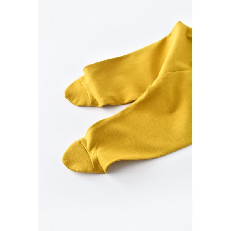 Fashion, accesorii si bijuterii - Copii - Imbracaminte copii - Pantaloni copii - Pantaloni cu Botosei - Bumbac organic Galben BabyCosy (Marime: 3-6 Luni) - Infinity.ro