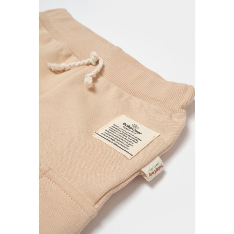 Fashion, accesorii si bijuterii - Copii - Imbracaminte copii - Pantaloni copii - Pantaloni cu buzunare laterale, Two thread, 100%bumbac organic - Stone, BabyCosy (Marime: 6-9 luni) - Infinity.ro