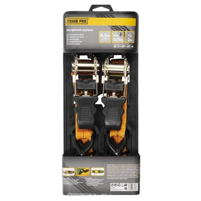 Casa si Gradina - Constructii - Depozitare, transport si protectie - Accesorii echipamente pentru transport si ridicat - Chinga ancorare, set 2 buc, 25 mm x 4.5 m - Infinity.ro