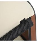 Petshop - Accesorii petshop - Culcusuri si custi - Genti si articole transport - Geanta pentru transport caine/pisica, maro si bej, material Oxford, PVC, impermeabila, pliabila, marimea S-M, 70x51x59 cm - Infinity.ro