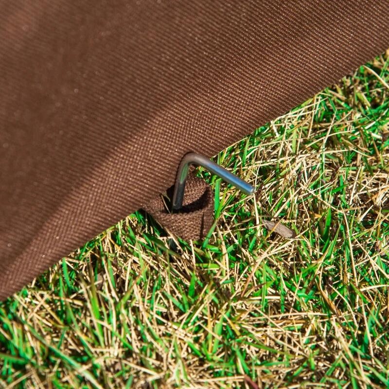 Petshop - Accesorii petshop - Culcusuri si custi - Genti si articole transport - Geanta pentru transport caine/pisica, maro si bej, material Oxford, PVC, impermeabila, pliabila, marimea S-M, 70x51x59 cm - Infinity.ro