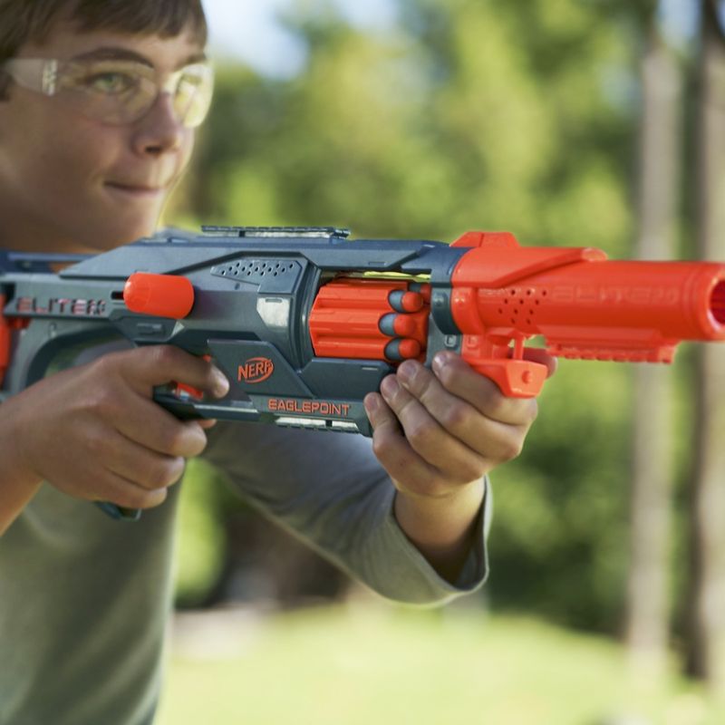 Jucarii, Copii si Bebe - Jucarii si jocuri - Jucarii de rol - Arme de jucarie - Blaster Nerf Elite 2.0 - Eaglepoint Rd 8, 16 proiectile - Infinity.ro