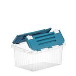 Casa si Gradina - Mobilier - Organizare si depozitare - Cutii depozitare - Cutie depozitare 10L cu capac incorporat, din plastic TRASPARENTA - Infinity.ro