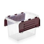 Casa si Gradina - Mobilier - Organizare si depozitare - Cutii depozitare - Cutie depozitare 26 L cu capac incorporat, din plastic transparenta - Infinity.ro