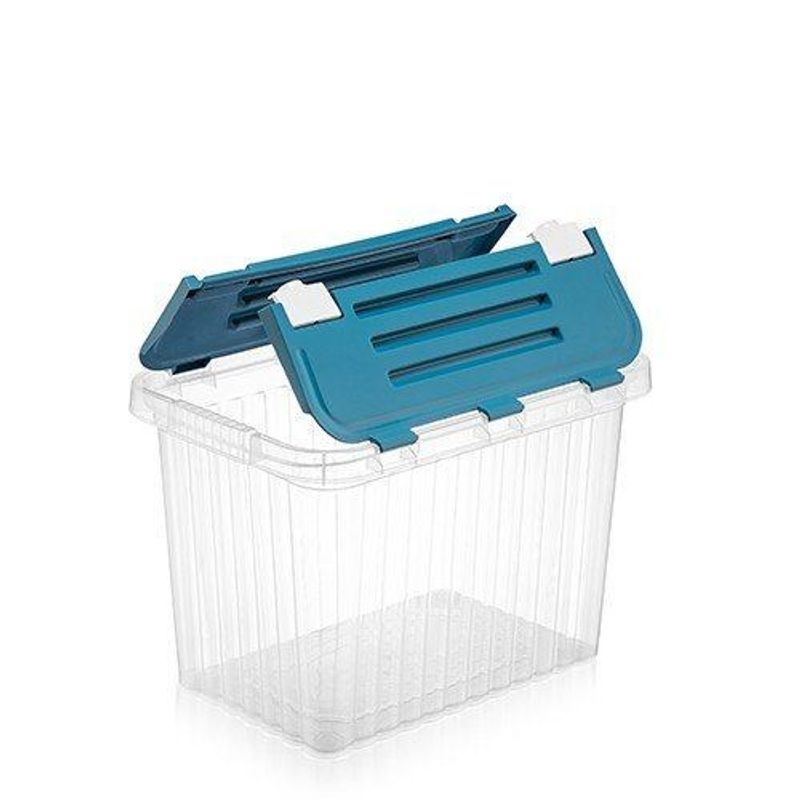 Casa si Gradina - Mobilier - Organizare si depozitare - Cutii depozitare - Cutie depozitare 16 L cu, capac incorporat, din plastic transparenta - Infinity.ro