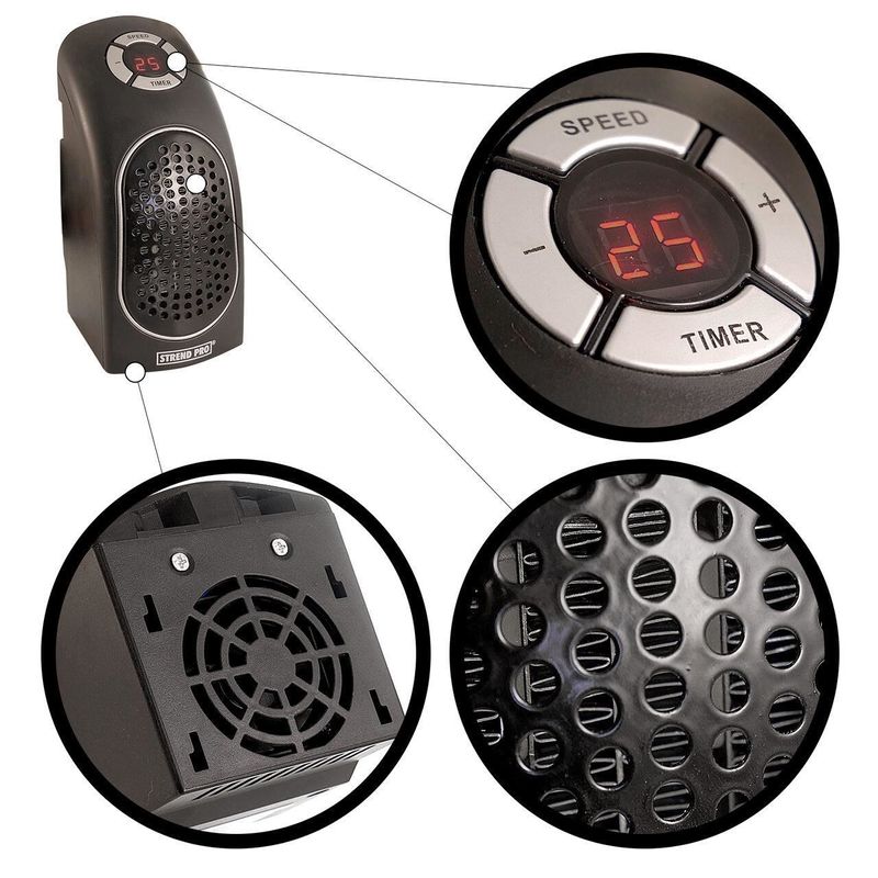 Electronice si Electrocasnice - Climatizare si sisteme de incalzire - Aparate incalzire aer - Aeroterme - Mini aeroterma, 400 W - Infinity.ro