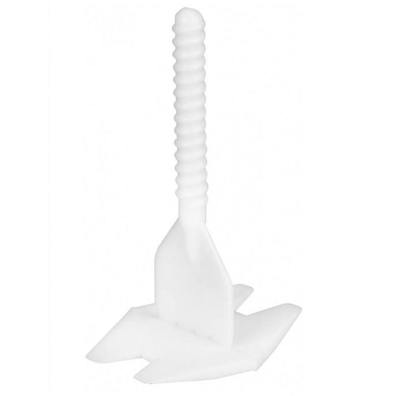 Casa si Gradina/Constructii/Gresie si faianta/Accesorii gresie si faianta - Set distantiere pentru sistem de nivelare si aliniere a placilor ceramice, LS122, alb, set 100 buc, 1 mm - Infinity.ro