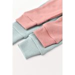 Fashion, accesorii si bijuterii - Copii - Imbracaminte copii - Pantaloni copii - Set 2 pantaloni bebe unisex din bumbac organic si modal - Mint/Rose, BabyCosy (Marime: 12-18 Luni) - Infinity.ro