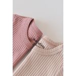 Fashion, accesorii si bijuterii - Copii - Imbracaminte copii - Body-uri copii - Set de 2 body-uri cu maneca scurta din bumbac organic si modal - Roz/Blush BabyCosy (Marime: 9-12 luni) - Infinity.ro