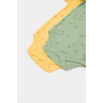 Fashion, accesorii si bijuterii - Copii - Imbracaminte copii - Body-uri copii - Set 2 body-uri Printed, BabyCosy, 50% modal+50% bumbac, Lamaie/Verde (Marime: 0-3 Luni) - Infinity.ro