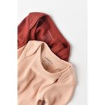 Fashion, accesorii si bijuterii - Copii - Imbracaminte copii - Body-uri copii - Set 2 body-uri cu maneca lunga bebe unisex din bumbac organic si modal - Caramiziu/Somon, BabyCosy (Marime: 6-9 luni) - Infinity.ro