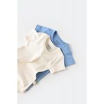 Fashion, accesorii si bijuterii - Copii - Imbracaminte copii - Body-uri copii - Set 2 body-uri bebe unisex -100% bumbac organic - Ecru/Bleu, BabyCosy (Marime: 18-24 Luni) - Infinity.ro