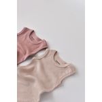 Fashion, accesorii si bijuterii - Copii - Imbracaminte copii - Body-uri copii - Set de 2 body-uri fara maneci din bumbac organic si modal - Roz/Blush BabyCosy (Marime: 18-24 Luni) - Infinity.ro
