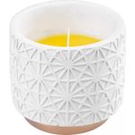 Casa si Gradina - Decoratiuni - Aromaterapie si lumanari - Lumanari si candele - Lumanare parfumata, Citronella, aroma lemongrass, citrice, suport alb, 11x10 cm, Strend Pro - Infinity.ro