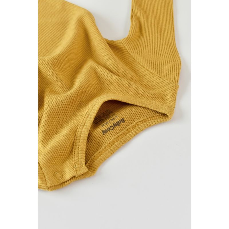 Fashion, accesorii si bijuterii - Copii - Imbracaminte copii - Body-uri copii - Set 3 piese: body cu maneca lunga, pantaloni lungi si caciulita din bumbac organic si modal - Sofran, BabyCosy (Marime: 9-12 lun - Infinity.ro