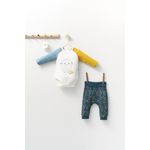 Fashion, accesorii si bijuterii - Copii - Imbracaminte copii - Body-uri copii - Set cu pantalonasi si body cu maneca lunga pentru bebelusi Monster, Tongs baby (Marime: 18-24 Luni, Culoare: Bleumarin) - Infinity.ro