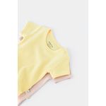 Fashion, accesorii si bijuterii - Copii - Imbracaminte copii - Body-uri copii - Set 2 body-uri bebe unisex -100% bumbac organic - Galben/Roz, BabyCosy (Marime: 6-9 luni) - Infinity.ro